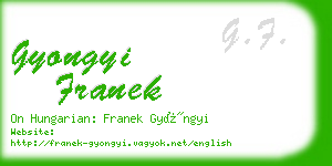 gyongyi franek business card